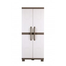 Ντουλάπα Δίφυλλη Πλαστική Μυρτώ 73x44x179cm Μπεζ-Λευκό HOMEPLAST 5200310909122